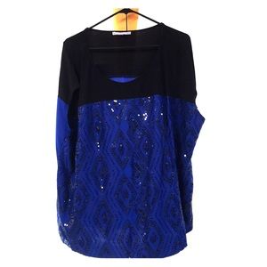 Black and blue shirt